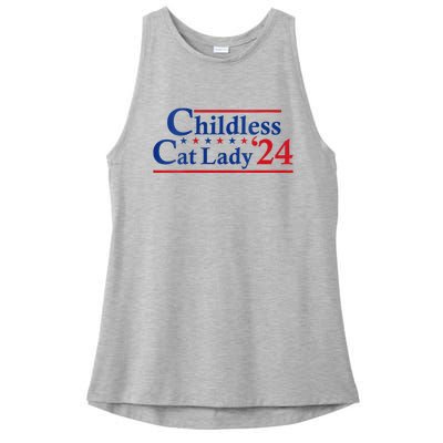 Childless Cat Lady Kamala Ladies PosiCharge Tri-Blend Wicking Tank