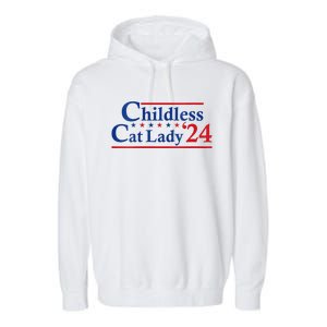 Childless Cat Lady Kamala Garment-Dyed Fleece Hoodie