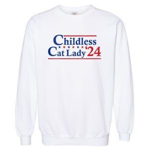 Childless Cat Lady Kamala Garment-Dyed Sweatshirt