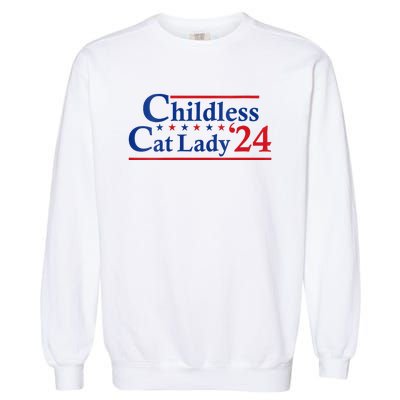 Childless Cat Lady Kamala Garment-Dyed Sweatshirt