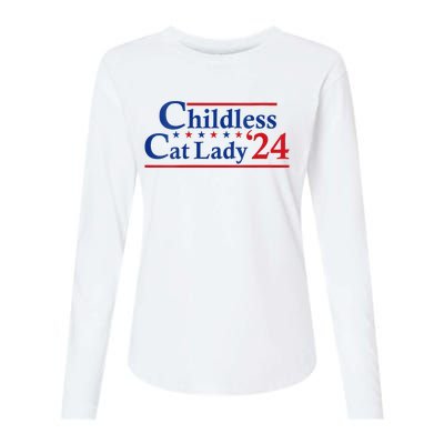 Childless Cat Lady Kamala Womens Cotton Relaxed Long Sleeve T-Shirt