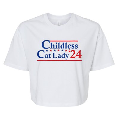 Childless Cat Lady Kamala Bella+Canvas Jersey Crop Tee