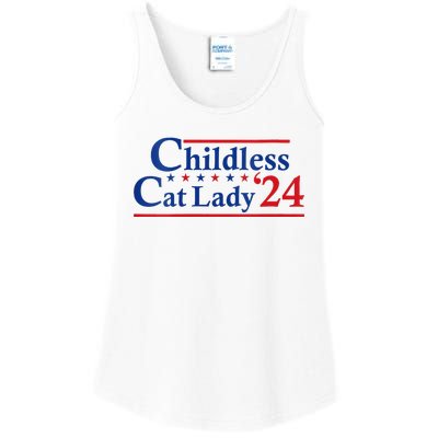 Childless Cat Lady Kamala Ladies Essential Tank