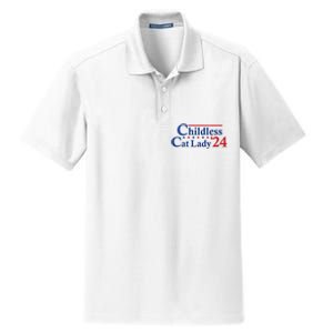 Childless Cat Lady Kamala Dry Zone Grid Polo