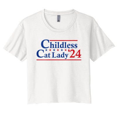 Childless Cat Lady Kamala Women's Crop Top Tee