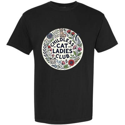 Childless Cat Ladies Club Illustration Cat Person Artwork Garment-Dyed Heavyweight T-Shirt