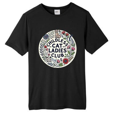 Childless Cat Ladies Club Illustration Cat Person Artwork Tall Fusion ChromaSoft Performance T-Shirt