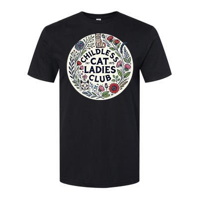 Childless Cat Ladies Club Illustration Cat Person Artwork Softstyle® CVC T-Shirt