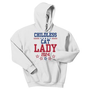 Childless Cat Lady 2024 Funny Political Elections Democrat Kids Hoodie