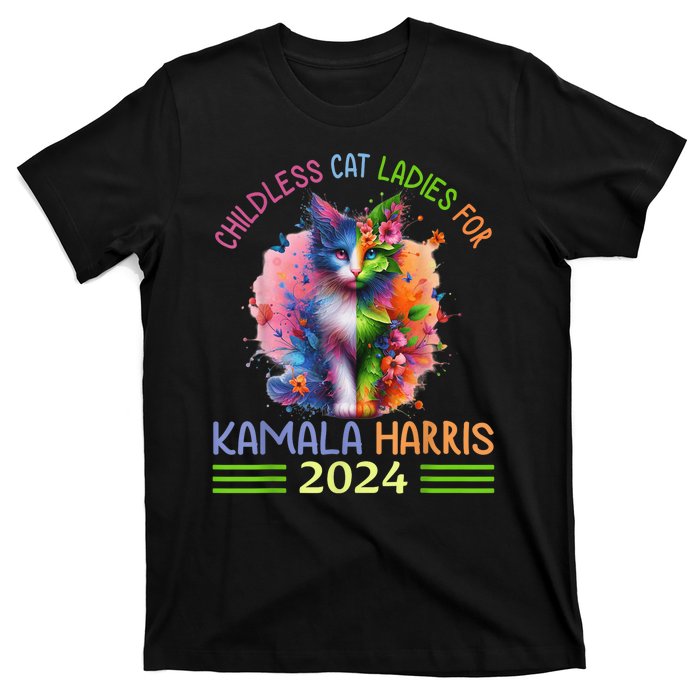 Childless Cat Ladies For Kamala Harris T-Shirt