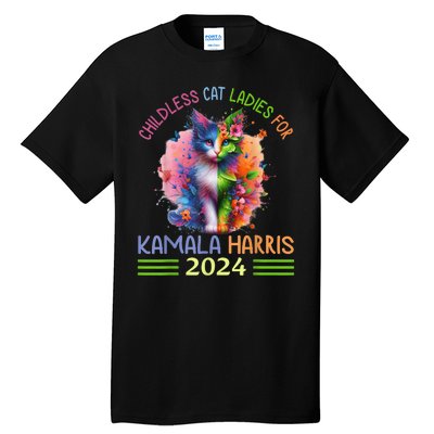 Childless Cat Ladies For Kamala Harris Tall T-Shirt