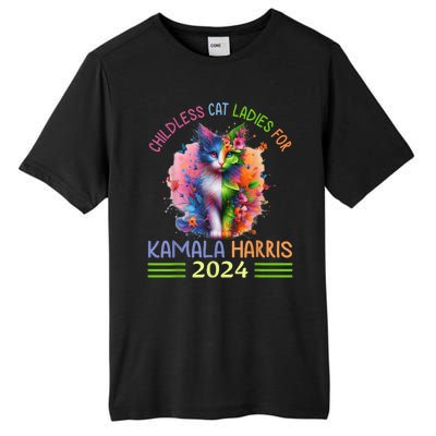 Childless Cat Ladies For Kamala Harris Tall Fusion ChromaSoft Performance T-Shirt