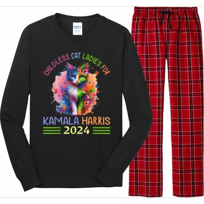 Childless Cat Ladies For Kamala Harris Long Sleeve Pajama Set