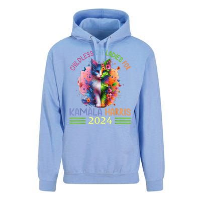 Childless Cat Ladies For Kamala Harris Unisex Surf Hoodie