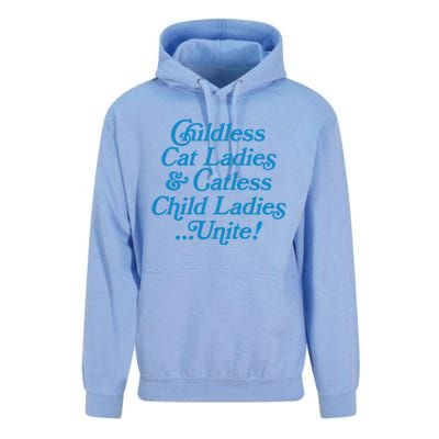 Childless Cat Ladies And Catless Child Ladies...Unite Kamala 2024 Unisex Surf Hoodie