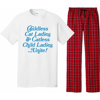 Childless Cat Ladies And Catless Child Ladies...Unite Kamala 2024 Pajama Set