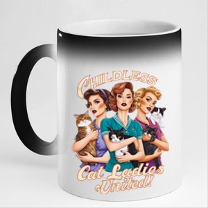 Childless Cat Ladies United 2024 11oz Black Color Changing Mug