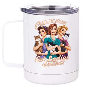 Childless Cat Ladies United 2024 12 oz Stainless Steel Tumbler Cup