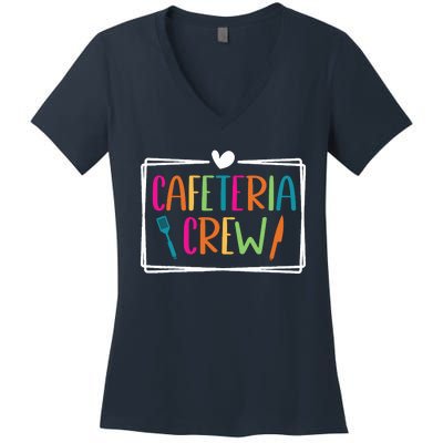 Cafeteria Crew Lunch Ladies Back To School Lunch Lady Squad Women's V-Neck T-Shirt