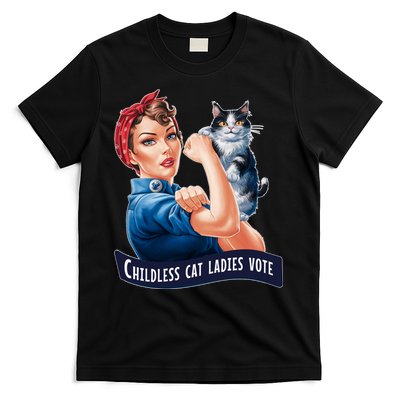 Childless Cat Ladies Vote Rosie The Riveter T-Shirt