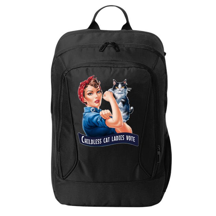 Childless Cat Ladies Vote Rosie The Riveter City Backpack