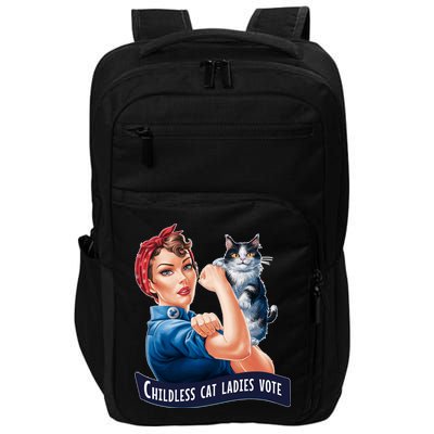 Childless Cat Ladies Vote Rosie The Riveter Impact Tech Backpack