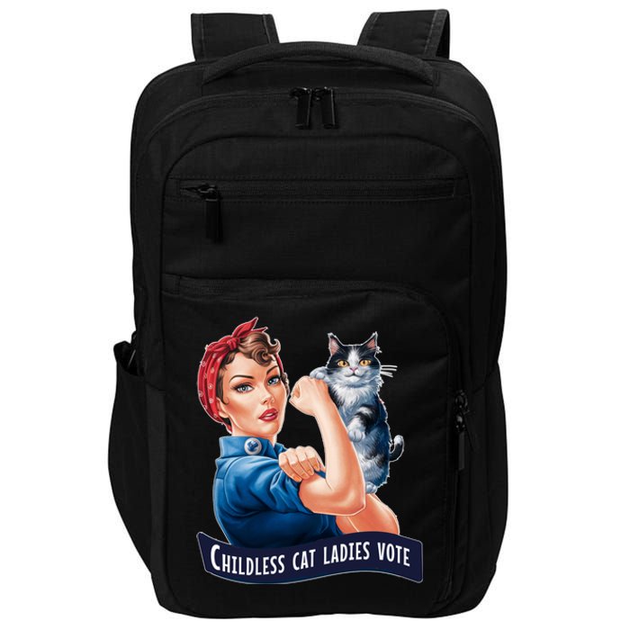 Childless Cat Ladies Vote Rosie The Riveter Impact Tech Backpack