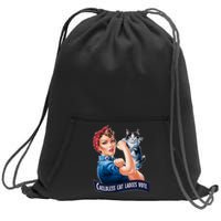 Childless Cat Ladies Vote Rosie The Riveter Sweatshirt Cinch Pack Bag