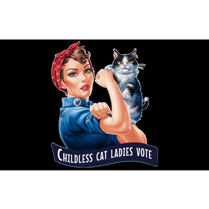 Childless Cat Ladies Vote Rosie The Riveter Bumper Sticker