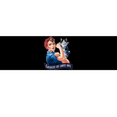 Childless Cat Ladies Vote Rosie The Riveter Bumper Sticker