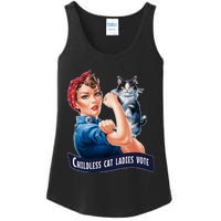 Childless Cat Ladies Vote Rosie The Riveter Ladies Essential Tank