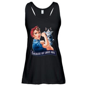 Childless Cat Ladies Vote Rosie The Riveter Ladies Essential Flowy Tank