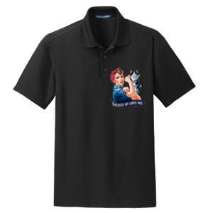 Childless Cat Ladies Vote Rosie The Riveter Dry Zone Grid Polo