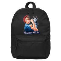 Childless Cat Ladies Vote Rosie The Riveter 16 in Basic Backpack