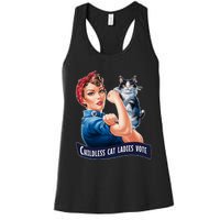 Childless Cat Ladies Vote Rosie The Riveter Women's Racerback Tank