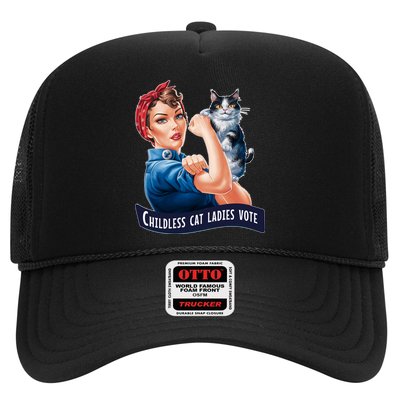 Childless Cat Ladies Vote Rosie The Riveter Trucker Hat