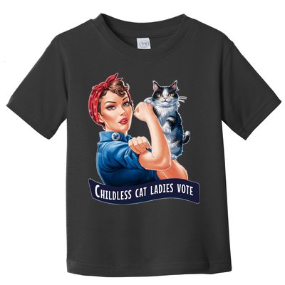 Childless Cat Ladies Vote Rosie The Riveter Toddler T-Shirt