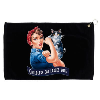 Childless Cat Ladies Vote Rosie The Riveter Grommeted Golf Towel