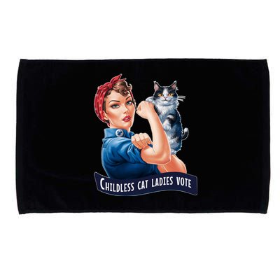 Childless Cat Ladies Vote Rosie The Riveter Microfiber Hand Towel