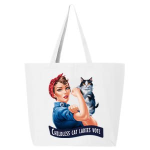 Childless Cat Ladies Vote Rosie The Riveter 25L Jumbo Tote