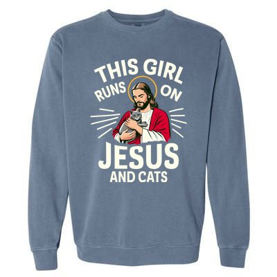 Christian Cat Lover Cat Mom Garment-Dyed Sweatshirt