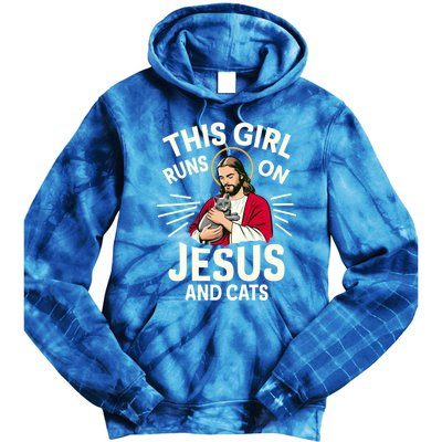 Christian Cat Lover Cat Mom Tie Dye Hoodie