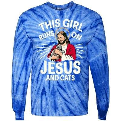 Christian Cat Lover Cat Mom Tie-Dye Long Sleeve Shirt