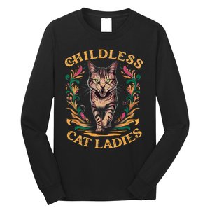 Childless Cat Ladies Feminist Childless Cat Ladies 2024 Long Sleeve Shirt