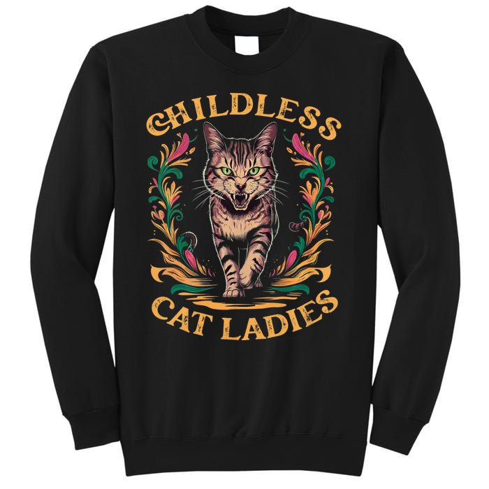 Childless Cat Ladies Feminist Childless Cat Ladies 2024 Sweatshirt