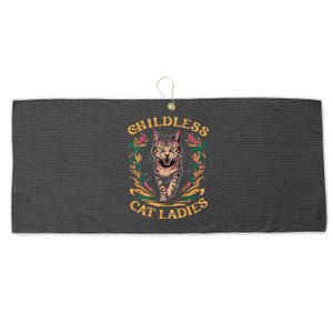 Childless Cat Ladies Feminist Childless Cat Ladies 2024 Large Microfiber Waffle Golf Towel