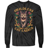 Childless Cat Ladies Feminist Childless Cat Ladies 2024 Tie-Dye Long Sleeve Shirt