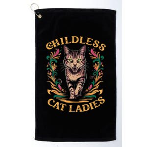 Childless Cat Ladies Feminist Childless Cat Ladies 2024 Platinum Collection Golf Towel