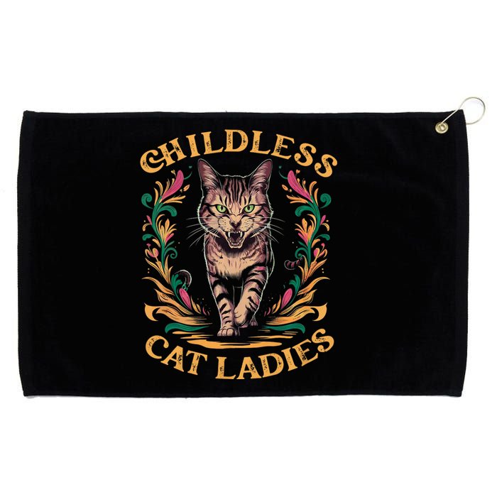 Childless Cat Ladies Feminist Childless Cat Ladies 2024 Grommeted Golf Towel