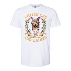 Childless Cat Ladies Feminist Childless Cat Ladies 2024 Softstyle CVC T-Shirt